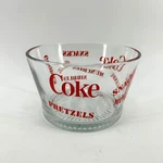 Vtg Coca-cola Coke Heavy Glass Snack Popcorn Bowl Pretzels Munchies Candy Nibble. Fixed Price $20.47.