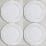 Hotel Fluted Collection Dinner Plates White Elegant Porcelain 10.75" 4PCS New. Fixed Price $59.90.