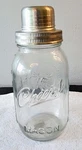 Mason Jar Cheers Embossed 3 Piece Cocktail Shaker W/ Lid & Strainer Barware Nmc. Fixed Price $13.45.