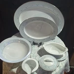 Noritake Martha 6344 Porcelain Round Dinner Set, Japan, Plates, Bowls. Fixed Price $75.00.
