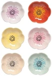Now Designs Flower Shaped Stoneware Pinch Bowl, Set Of 6,BOWLS. Fixed Price $34.40.