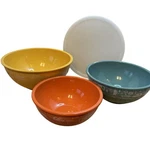 Camp Casual Set Of 3 Nesting Bowls With One Lid. Fixed Price $35.00.