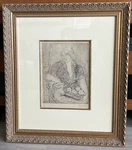 Edmond-francois Aman-jean, (french, 1860-1935), Woman With Fruit Basket -1911. Fixed Price $800.00.
