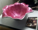 Julia Knight 8" Raspberry Lily Flower Bowl Sandcast Aluminum Signed New Obox. Fixed Price $24.95.