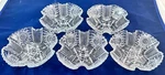 Set, 5 American Brilliant Cut Crystal Dessert Bowls, Fan & Hobstar, Vintage. Fixed Price $125.00.
