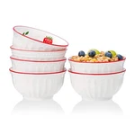 6PCS 4" Porcelain Strawberry Bowls 10OZ Dessert Cream Rice Soup Set. Fixed Price $28.31.