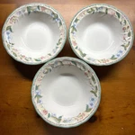 3 Epoch Floral Bay Soup Cereal Bowls Pink Blue Green Trim French Cottage 7". Fixed Price $19.99.