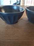 Anthropologie Latte Bowls Set 2 Ribbed Design Matte Black Think Paris Morning!. Fixed Price $32.00.