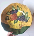 Arte Italica Hand Painted Italian Pottery Fruit Bowl Large Tuscan Wall Decor. Fixed Price $49.99.