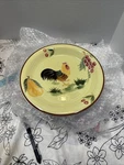 Painted Rooster Fruit Ceramic Round Bowl Yellow Set Of 4. Fixed Price $28.99.