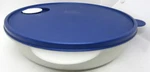 Vintage Tupperware 3284C-3, Lidded Divided Shear Microwave Round 10" Dish.. Fixed Price $18.99.