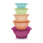 Complete Factory Sealed Tupperware Servalier 5 Bowl/lids Set + Fast Shipping. Fixed Price $60.00.