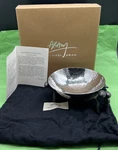 Michael Aram Hammered Stainless Steel Olive Branch Candy Nut Dish 4.5" Diam Euc. Fixed Price $43.34.