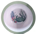 Greenbrier Melamine Turtle Teal And White 12 Serving Bowl / Snacks Salad (PT6). Fixed Price $12.28.