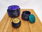 Witch's Cauldron Bowl With Bubble Potion Lid And Chain - Halloween Decoration. Fixed Price $35.00.