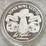 Highland Mint New England Patriots Sb 38 Silver Official Flip Coin Le 7500. Fixed Price $175.00.