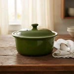 Vintage Hall Usa 68 Casserole Pot With Lid Forest Green Baking Cooking Dish 7. Fixed Price $18.00.