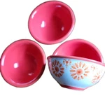 Four (4) Pioneer Woman Multicolored Floral Stoneware 3.12" Dip Bowls (6). Fixed Price $29.68.