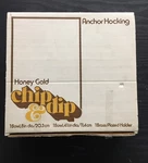 Vintage Anchor Hocking Chip & Dip 70S Glass Bowls Set Honey Gold Original Box. Fixed Price $55.25.