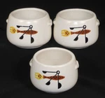 629-C27-4GE54 Set Of 3 West Bend Usa Stone Ware Soup/chili Bowls. Fixed Price $9.50.