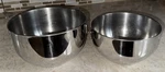 Set Of 2 Farberware 7" & 8" Mixing Bowls Kitchen Stainless Steel Thumb Rings. Fixed Price $14.95.