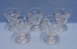 Sundae Ice Cream Glasses Anchor Hocking Clear Fluted Tulip Edge 5 Lot Vtg. Fixed Price $21.99.