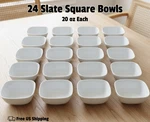 World Tableware Slate Square 20 Oz Restaurant Cereal Soup Bowls 24PK. Fixed Price $120.00.