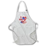 3DROSE Love Puerto Rico Rican Flag Apron 22X30 Pockets White. Fixed Price $38.86.