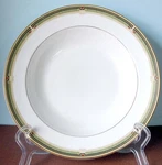 Wedgwood Oberon Rim Soup Bowl 8-INCH Gold Banded New. Fixed Price $58.90.