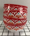 5 Better Homes And Gardens Red White Berry Soup Cereal Bowls Melamine 4. Fixed Price $24.99.
