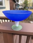 Kosta Boda Sweden Art Glass Footed Bowl Gunnel Sahlin Signed Numbered #59346. Fixed Price $100.00.