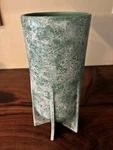 Jonathan Adler Tall Vase White Marble Ceramic Berlin Bowl Art Table Decor. Fixed Price $250.00.