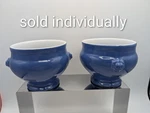 Lion's Head Soup Bowl Emile Henry 6600 Azure Blue France. Fixed Price $23.00.