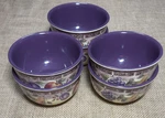 Vtg Jcpenney Melamine Bowl Lot Of 6 Fruit Purple Cereal Soup Set. Fixed Price $32.00.