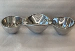 Nambe MT0587 Triple Condiment Server, Alloy Metal Silver By Steve Cozzolino 2012. Fixed Price $55.00.