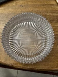 Vintage Mikasa Diamond Fire Hostess Serving Glass Bowl 8 1/4" #WY247/259. Fixed Price $13.30.