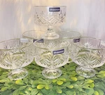 Shannon Crystal Godinger Dublin Footed Ice Cream Sorbet Bowls Set Of 6. Fixed Price $26.99.