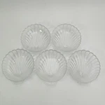Anchor Hocking Shell 6" Salad Bowl Set Of 5 Frosted Glass Scallop Textured Candy. Fixed Price $29.95.