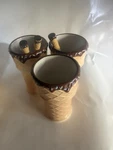 Oneida Ceramic Ice Cream Cone Dessert Bowls Set Dishwasher/microwave Safe. Fixed Price $14.99.