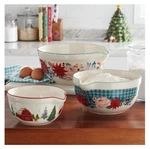 Pioneer Woman Christmas Wishful Winter- Ceramic Stoneware Bowls W/spouts 3PC Set. Fixed Price $44.98.