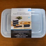Mainstays 10PC Rectangular Meal Prep Containers 710ML Black Bpa Free. Fixed Price $8.00.