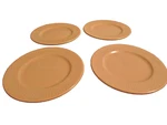 Pier 1 Sorbet Peach Set Of 4 Salad Plates..made In Italy. Fixed Price $24.99.