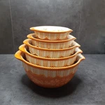 Temptations By Tara Floral Lace Nesting Ceramic Mixing Bowls. Fixed Price $125.25.