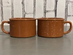 Starbucks Camp Style Brown Speckled Small Handled 2006 Soup Bowl Coffee Cup Mugs. Fixed Price $14.99.