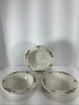 Set Of 3 Homer Laughlin China Seville 7 Pink Violets Soup/salad Bowls. Fixed Price $25.00.