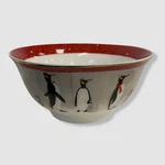 $40 Portmeirion Sara Miller Red Penguins Candy Bowl 6". Fixed Price $9.88.