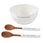 Mud Pie Don't Stop Be-leafing Salad Set,bowls. Fixed Price $70.29.