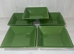 10 Strawberry Street 7.25" Square Soup/cereal Bowls Green Set Of Five (5) Nwob. Fixed Price $32.00.