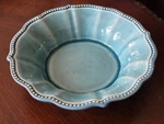 Pioneer Woman Paige Denim Blue Soup Salad Bowls Scalloped And Beaded Edge - 8.5". Fixed Price $16.20.
