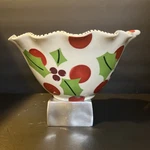 Retired Coton Colors Express Large Green Polka Dot Eggnog Bowl W/ladle 2008. Fixed Price $74.99.